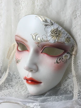 

Chinese style original hand painted mask dance mysterious Costume Halloween Mask accessories Christmas Girl mask gift