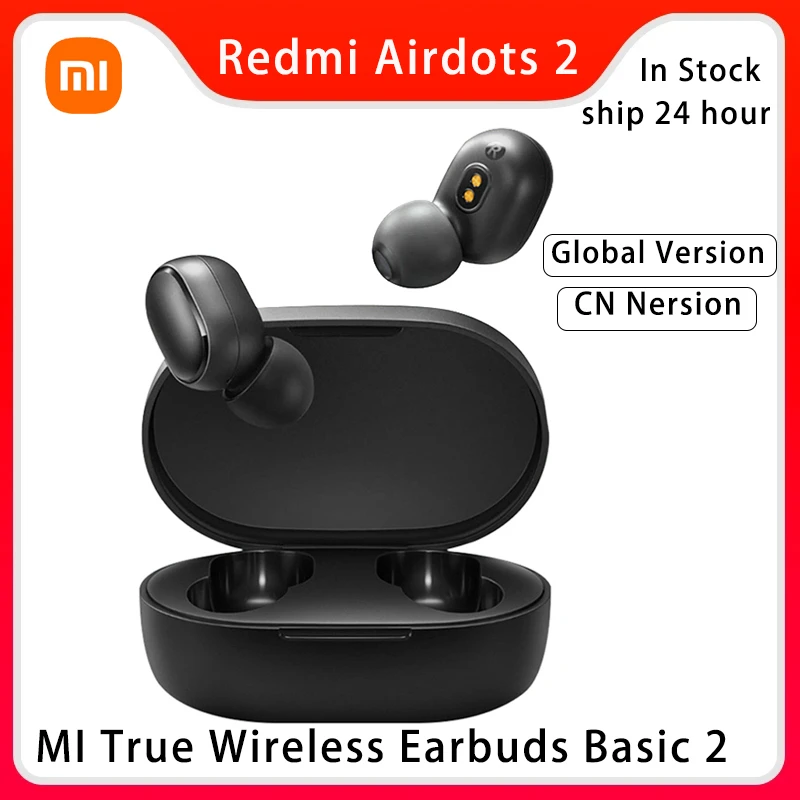 Xiaomi Redmi Airdots 2 Earbuds True Wireless Earphone  Noise Reductio Headset With Mic Tws Original Xiaomi Airdots S 1/3/6 pcs