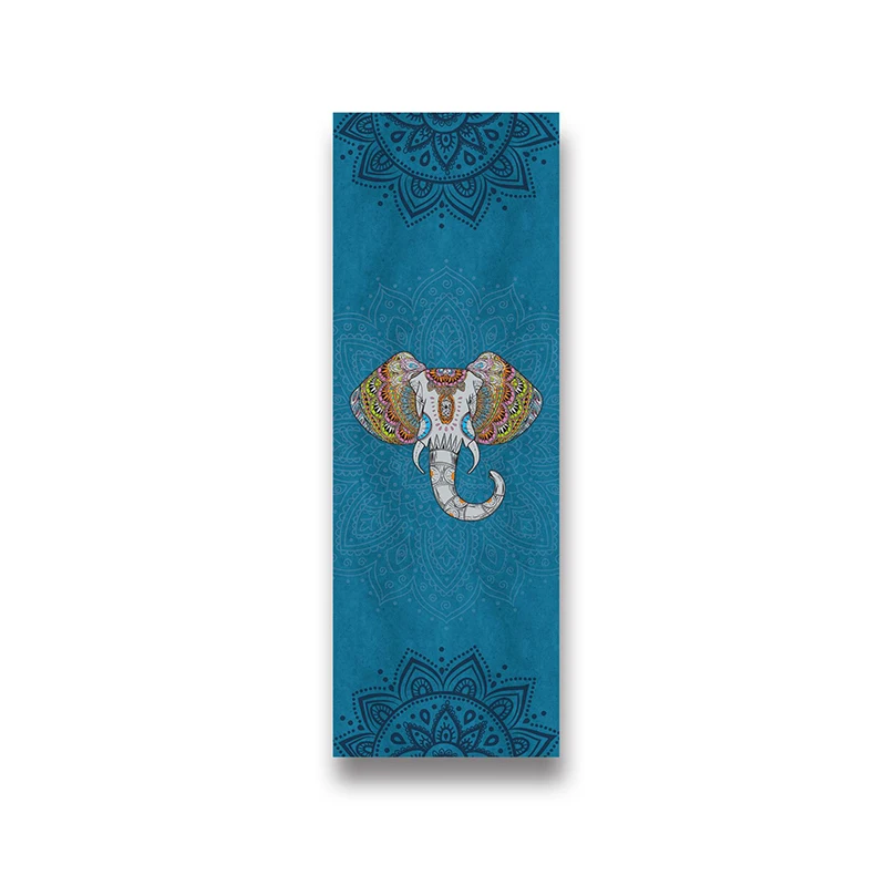 185*63 см классическое мандола полотенце для йоги Алмазная текстура нескользящий портативный Дорожный Коврик для йоги полотенце Коврик для пилатеса фитнес йога одеяло - Цвет: Синий