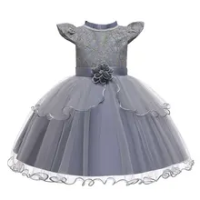 Детские платья для свадебной вечеринки; детское кружевное платье-пачка с цветочным поясом для девочек; Одежда для маленьких девочек; Сетчатое платье принцессы с бриллиантами для детей