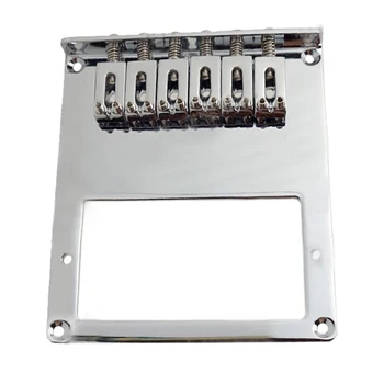 

1 Pack Square 6 Saddle Bridge Zinc Alloy for Tele Humbucker Replacement