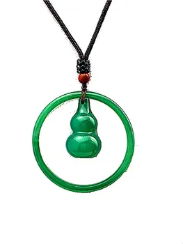 

LETSFUN Fine Jewelry Ladies Natural Green Jade Buckle Sweater Chain Necklace Free Shipping