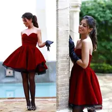 Бургундия бархат линия платья для выпускного вечера милый молния на спине Выпускные платья Короткие вечерние коктейльные платья