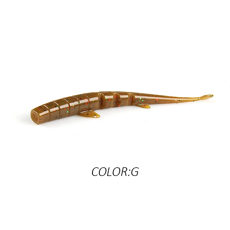 BEARKING UNAGI Slug Soft Lures 64mm 88mm Fishing Artificial Lures Silicone Bass Pike Minnow Swimbait Jigging Plastic Baits Worm - Цвет: G