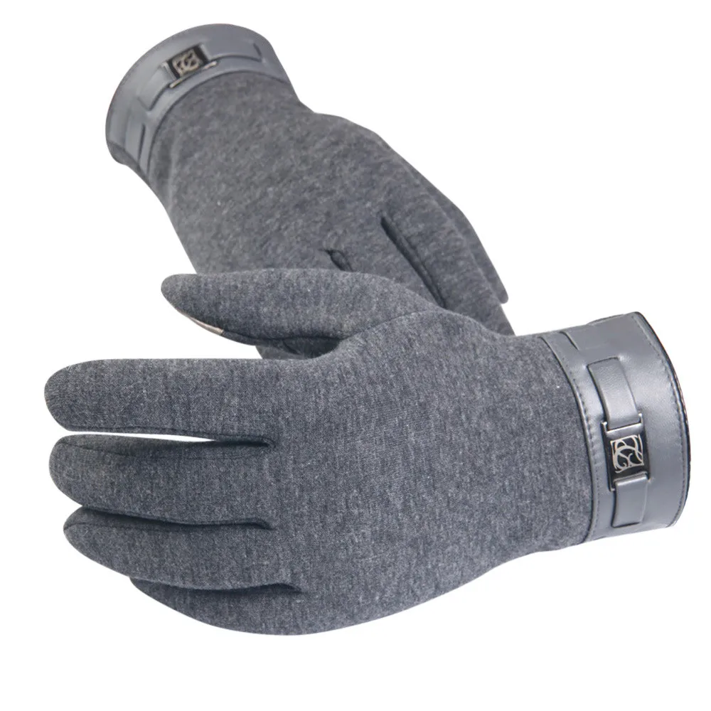 Full Finger gloves solid color soft Cashmere women gloves winter outdoor sports keep warm gloves touching screen gloves