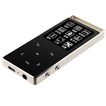 

MP3 Player Portable Zinc Alloy Voice Recorder Ultra Thin With Bluetooth Lossless Sound E Book Color Screen Hi Fi FM Radio Sports