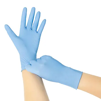 

Disposable nitrile gloves labor insurance experiment oral medical inspection protection industry powder-free thickening 100pcs