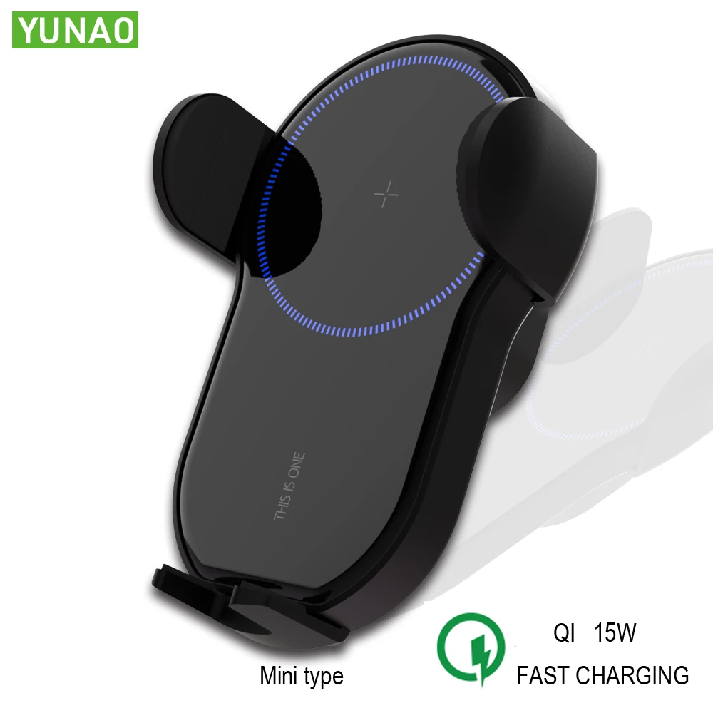 YUNAO YT01 беспроводное автомобильное зарядное устройство 15 Вт Qi Быстрая зарядка мини внешний вид беспроводное автомобильное зарядное устройство для Mi 9 iphone X XS Sumsang huawei