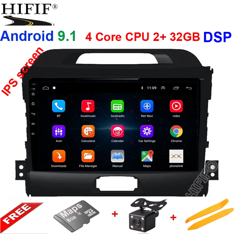 

2din 2.5D HD Android 9.1 Car DVD Multimedia player For KIA Sportage 3 4 2010 2011 2012 2013 2014 2015 Car radio GPS navigation