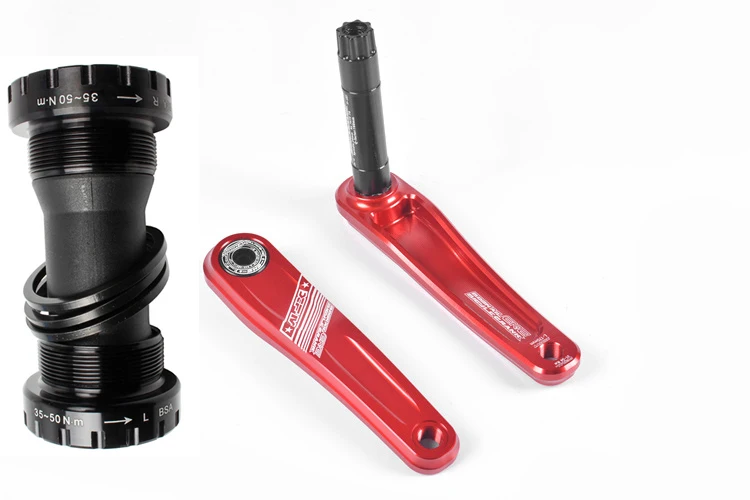 Red crank axis Улитка один набор GXP Кривошип MTB шатун 170 мм Кривошип горного велосипеда ось Сверхлегкий 557 г CNC Al-alloy 24 мм шпиндель - Цвет: Red crank axis