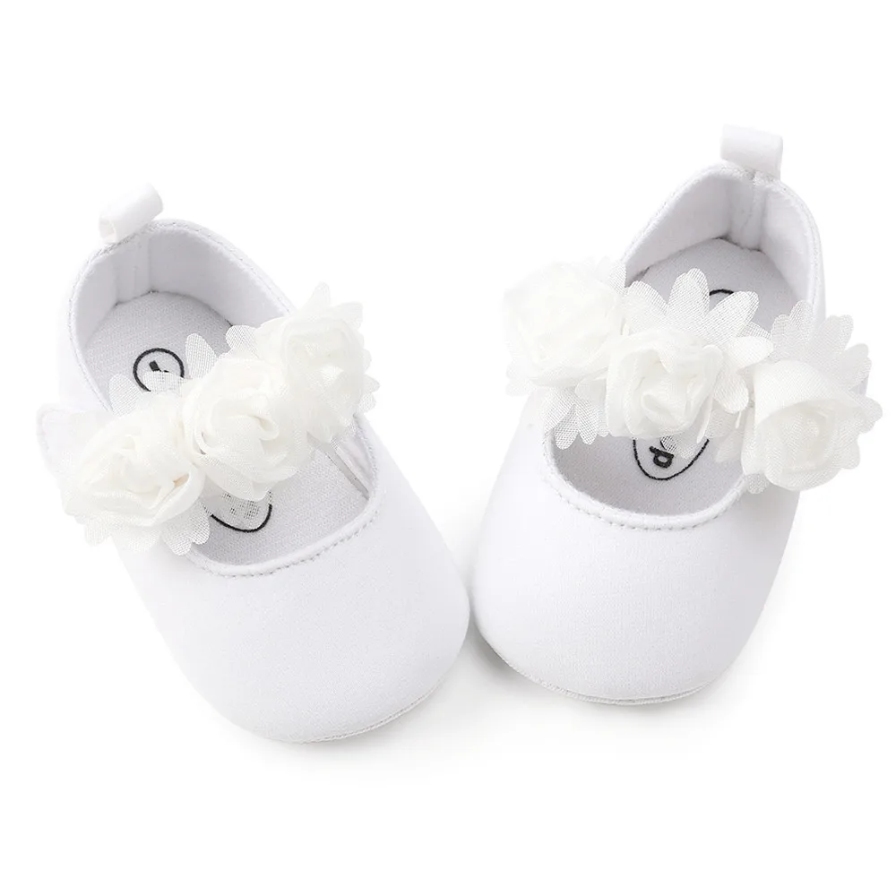 Newborn Infant Baby Girl Princess Flower Fashion Toddler First Walkers Kid Shoes Flora Slip-on Baby Girl Shoes Newborn