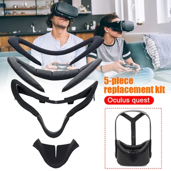 

5pcs Easy Install Protective Soft Facial Interface Bracket Nose Pad Anti Leakage Practical VR Lens Cover Set For Oculus Quest
