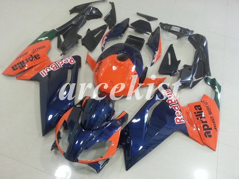 Литья под давлением ABS Полный обтекатели комплект подходит для Aprilia RS125 06 07 08 09 10 11 RS 125 2006 2007 2011 обтекатель комплект оранжевого синего цвета