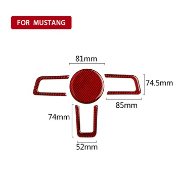 

Accessories Steering Wheel trim Red Carbon Fiber Frame Decor Decal Interior