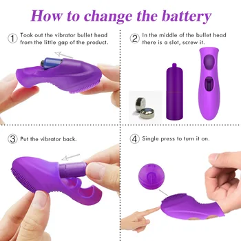 Finger Sleeve Vibrator Sex Toy G-spot Massage Clit Vibrating Buckle for Couple Vibrator Female Masturbation AV Stick Adult Goods 5