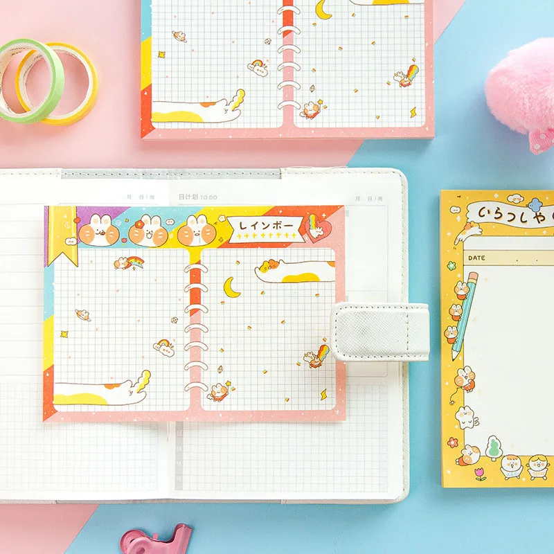 Kawaii Cat блокноты для заметок милые Мультяшные Стикеры записей детей DIY
