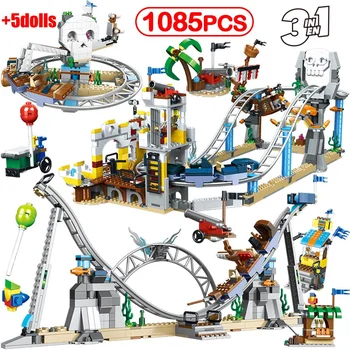 

1085Pcs Creators Builerds Set Pirate Roller Coaster 3 In 1 Compatible Lepining City Creator 31084 Building Educational Toy Gifts