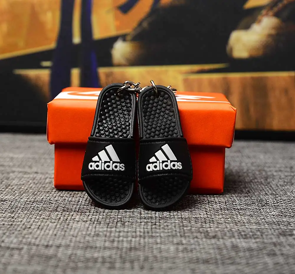 a pair w box Дропшиппинг DIY 3D тапочки брелок рюкзак ювелирные изделия креативный подарок на день рождения Пары Рождественский тапок брелки - Цвет: a pair w box