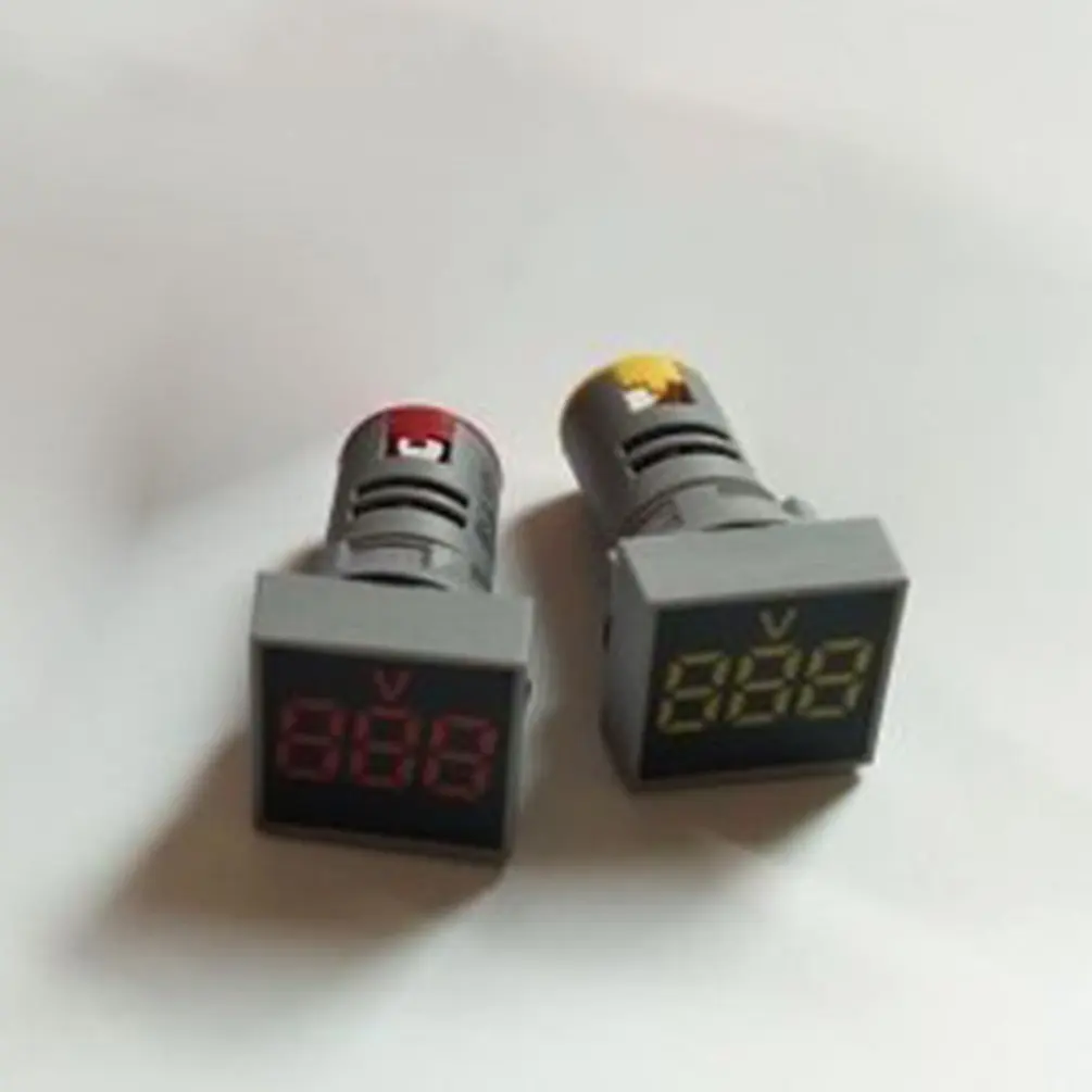 Квадратный AC20-500V светодиодный цифровой вольтметр небольшой и тонкий индикатор сигнала мощный Настольный тестер напряжения метр AD101-22VMS