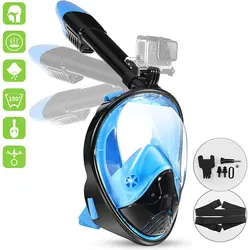 Adult Youth Scuba Diving Mask Full Face Anti Fog Underwater Wide View Snorkel Mask Waterproof Swimming Mask With Camera Mount