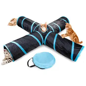 

3/4/5 Holes Foldable Pet Cat Toys Play Tunnel Kitten Training Rabbit Channel Scratch Products Gifts Suppliers Tools