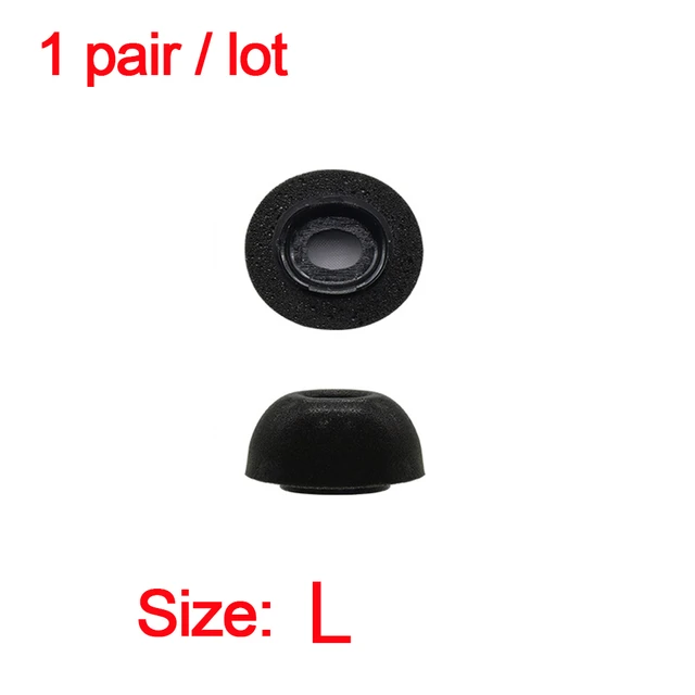 Noise Isolate Premium Memory Foam Tips for AirPods Pro,No Silicone Eartips Pain,Anti-Slip Earplugs,Fit in Charging Case black-L(1 pairs)