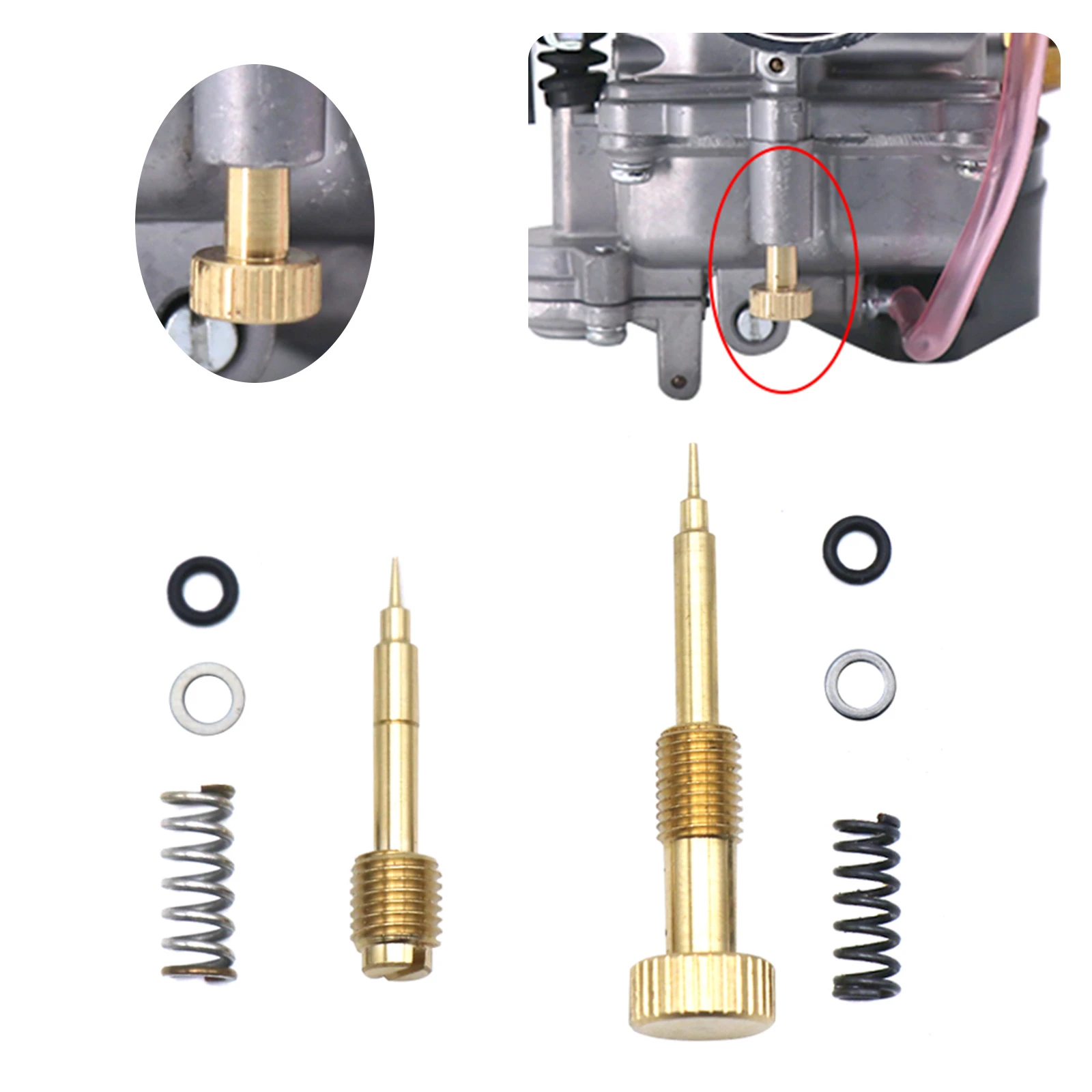 Metal Motorcycle Carburetor Air Adjusting Screw Idle Mixture Fuel Ratio