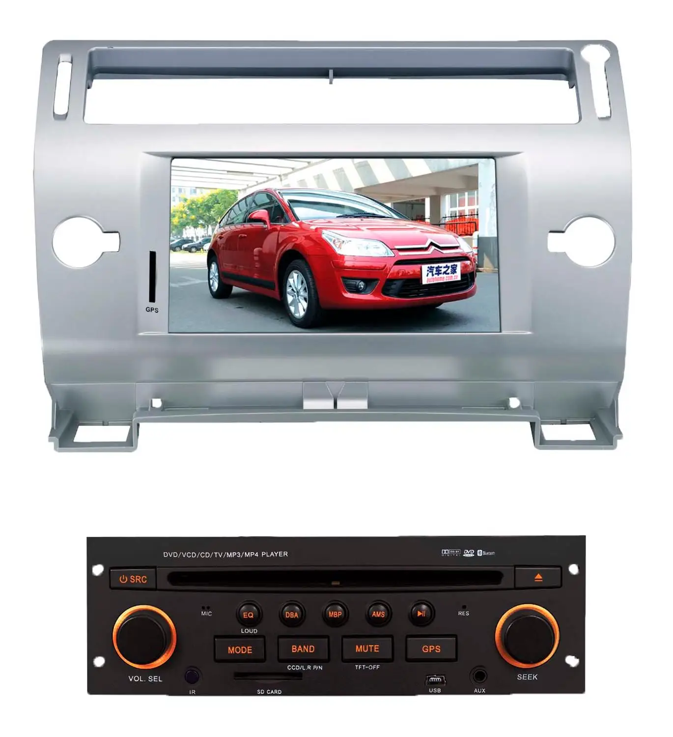 Автомобильный радиоприемник Android 9,0 мультимедийный плеер для Citroen C4 стерео 2Din gps навигация четырехъядерный 2G+ 16G Автомобильная головная установка с Bluetooth - Цвет: Light Sliver