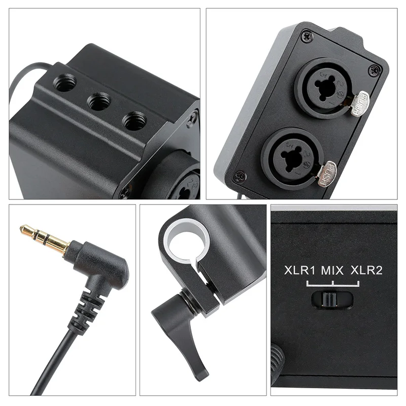 Boya BY-MA2 двухканальный АУДИО миксер XLR Jack 6,5 мм до 3,5 мм Беспроводная микрофонная система для Canon Nikon sony DSLR камеры