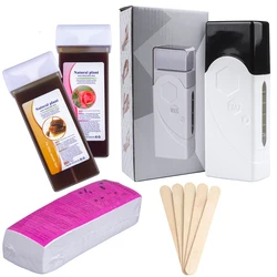 Paraffin Roller Wax Heater Roll on Cartridge Hair Removal Wax-melt Machine Depilatory Epilator Wax Warmer SPA Kit Waxing Paper