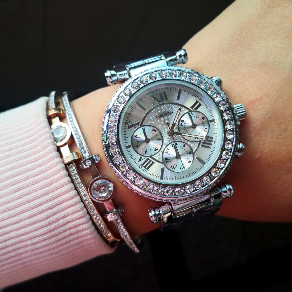 Серебряные женские часы топ известный бренд модные повседневные Кварцевые часы Женские часы женские наручные часы Saat