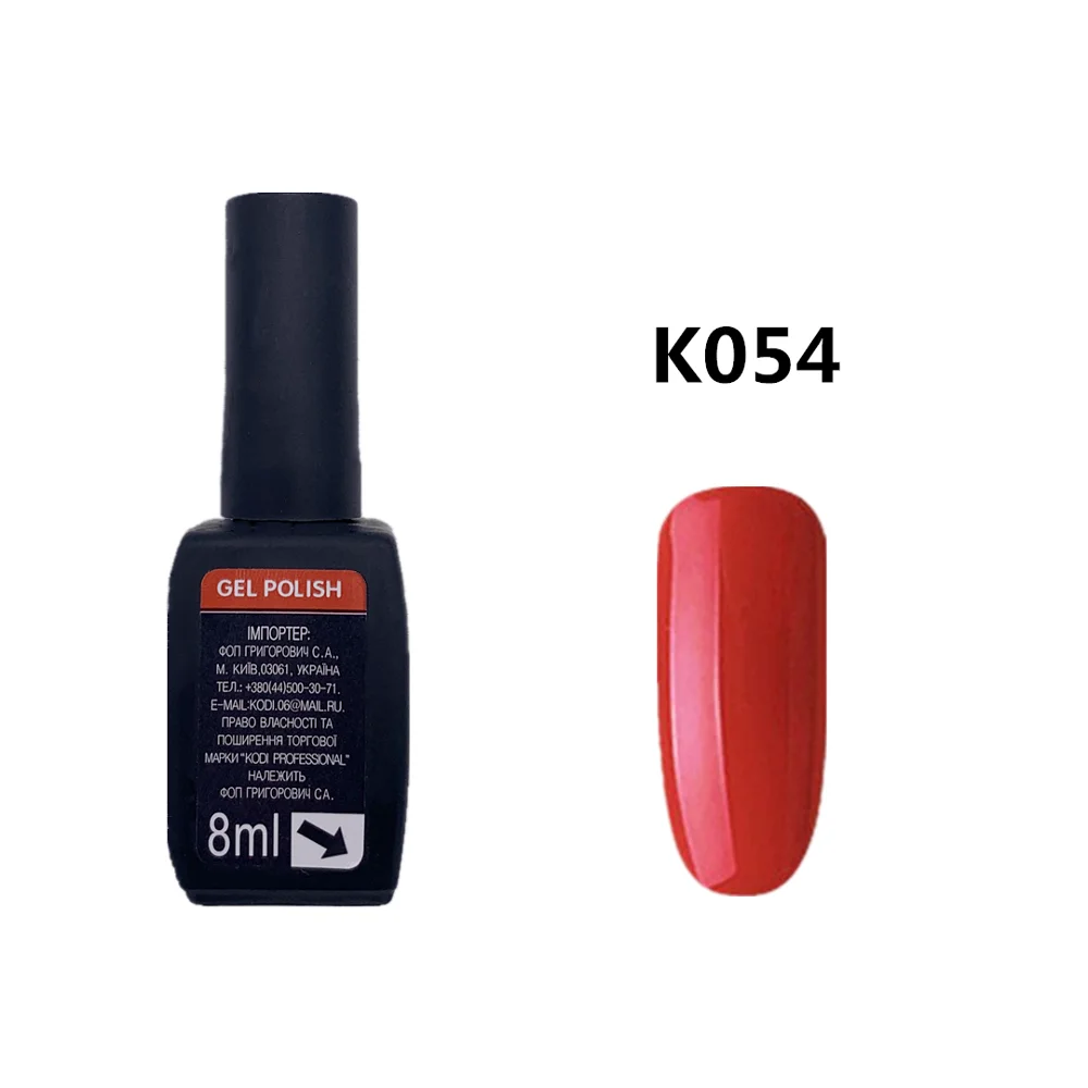 K054 KODI гель 8 мл Гель-лак для ногтей DIY дизайн профессиональный УФ светодиодный лак для ногтей красного цвета Гибридный долговечный гель - Цвет: K054