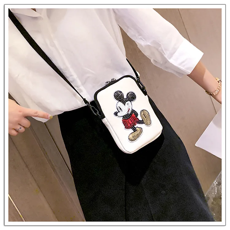 Disney shoulder bag Mickey mouse lady messenger shoulder cartoon bag female new casual messenger shoulder bag