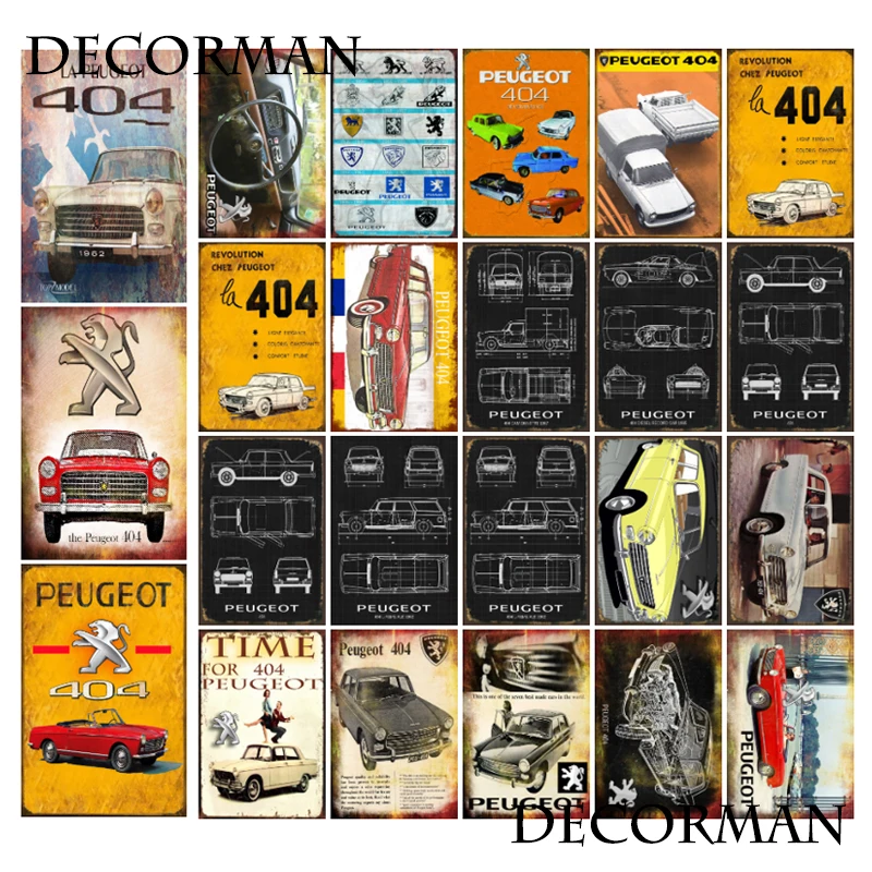 

[ DecorMan ] Classic France Cars Metal SIGN Custom Wall Plaque Painting PUB Room Bar Hotel Decor LTA-2023
