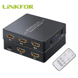 LiNKFOR 4 переключатель порта HDMI 4 в 1 из HDMI концентратор с ИК-пультом 4 к 3D HDMI коммутатор с PIP функцией для Blu-Ray DVD ноутбука HDTV