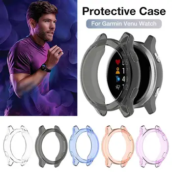 

TPU Protective Case Cover Screen Protector Colorful Frame Protection Shell For Garmin Venu Watch Fitting Design High Hardness