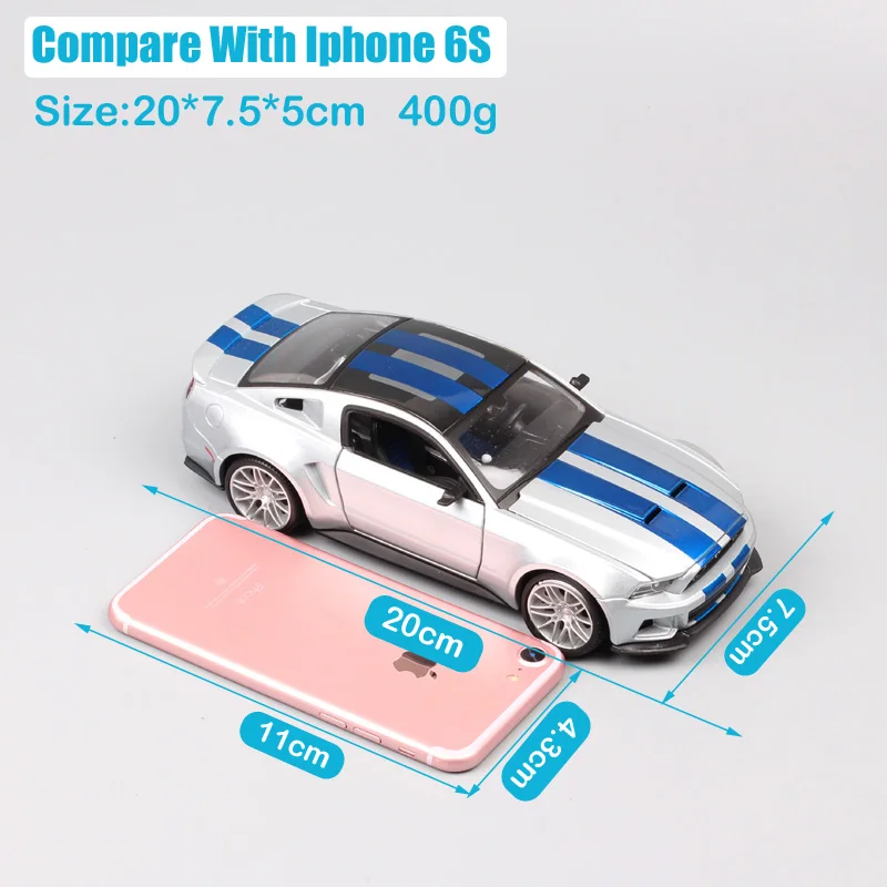 Модель автомобиля Ford Mustang GT модель машины Shelby GT500 литой автомобиль игрушки для игр