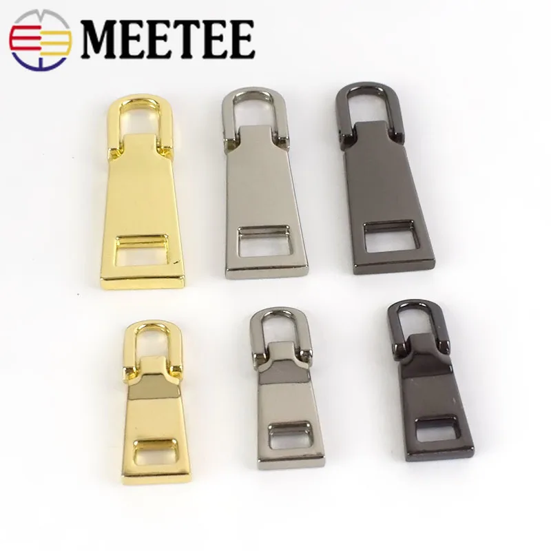 Meetee Fashion 3 5 Metal Zipper Pullers Jacket Coat Zip Repair Kits
