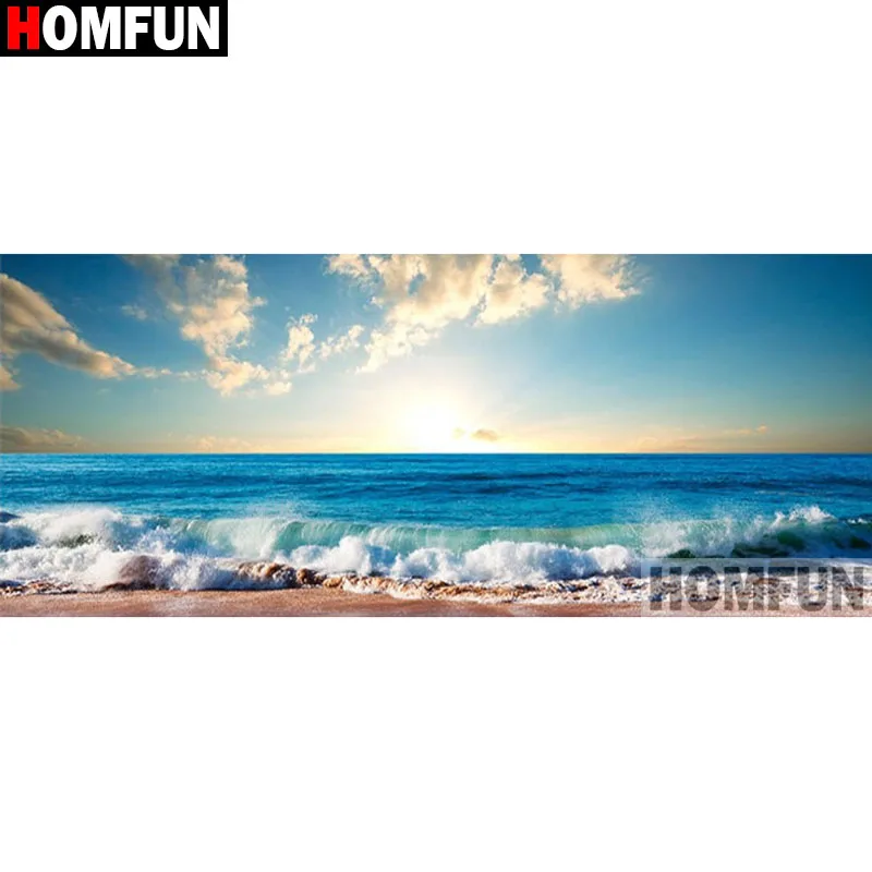 Алмазная вышивка HOMFUN A27005 5D картина Морской пейзаж с квадратными/круглыми