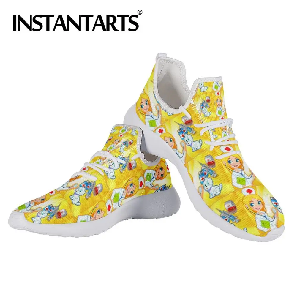 HME1615Z61 INSTANTARTS/повседневная женская обувь на плоской подошве; женская повседневная обувь с принтом в виде ветеринарины; женские кроссовки; женские ботинки-лоферы; Mujer - Цвет: HME1615Z61