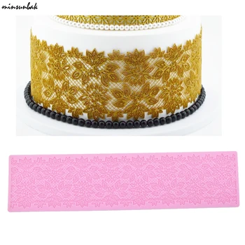 

Flower Lace Silicone Mold SugarCraft Wedding Cake Border Decoration Tools Free Shipping