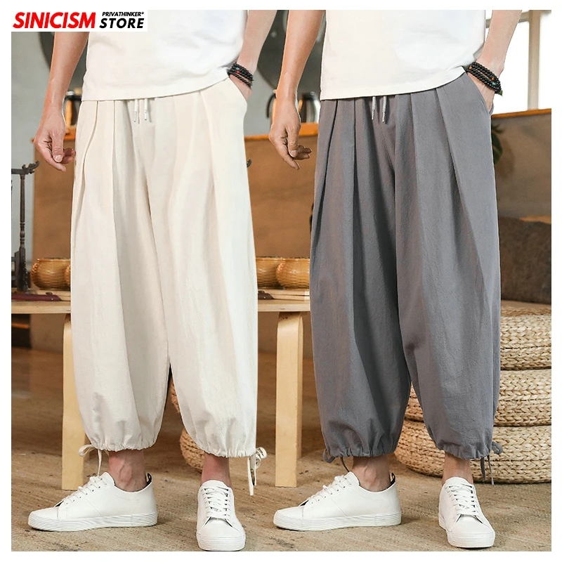 Sinicism Store Men Solid Chinese Style Summer Casual Pants Mens 2020 Linen Loose Trousers Male Oversize Wide Leg Pants 5XL News Sinicism Store Men Solid Chinese Style Summer Casual Pants Mens 2020 Linen Loose Trousers Male Oversize Wide Leg Pants 5XL News