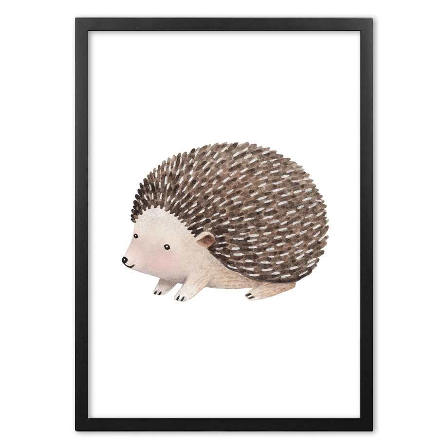 子供のための動物の絵 ハリネズミのイラスト 写真 壁画 子供部屋の装飾の絵 絵画 書道 Aliexpress