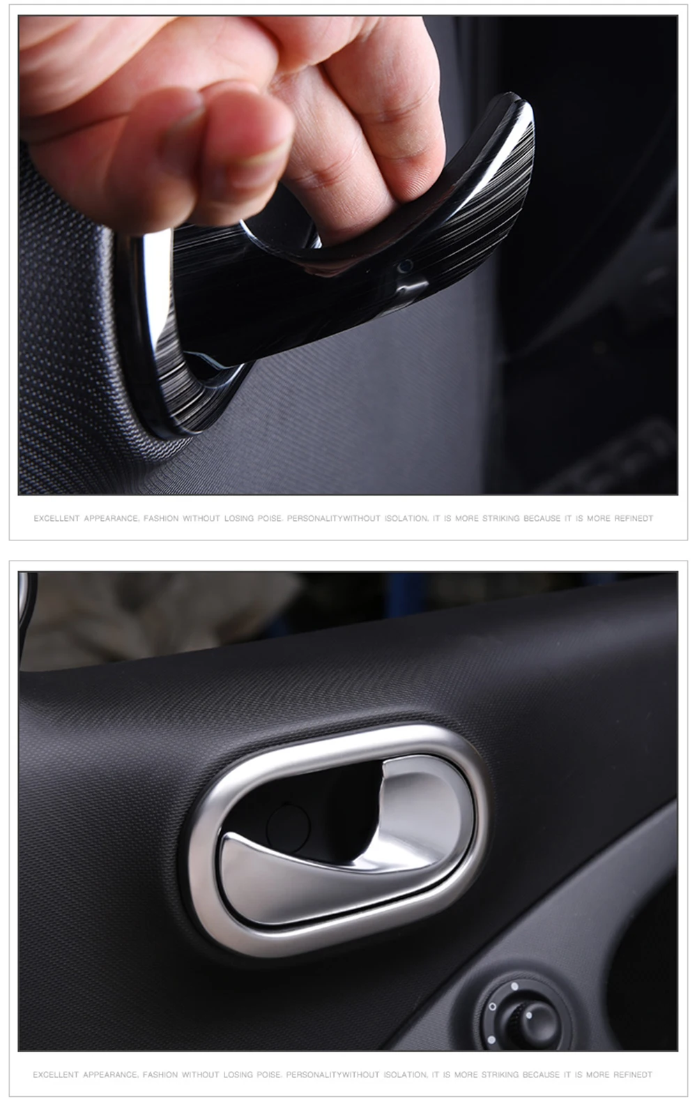 Автомобильные дверные ручки Чаша с ручкой крышка наклейка Shell для украшения интерьера декор для нового Смарт 453 fortwo аксессуары