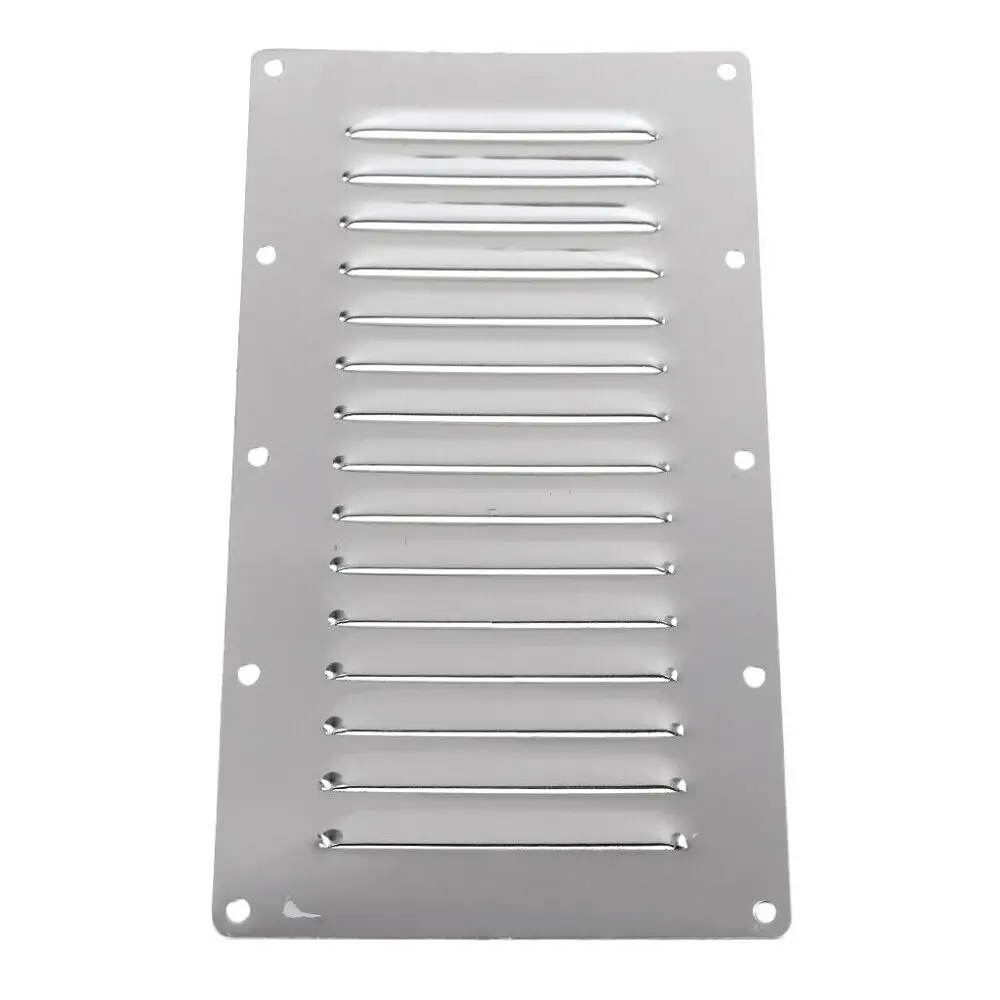 ISURE MARINE  Stainless Steel Boat Louvred Vent Cover 228x127mm 2 5w stainless steel roof solar vent fan exhaust ventilation 60cfm waterproof ideal for rv boat container greenhouse toilet