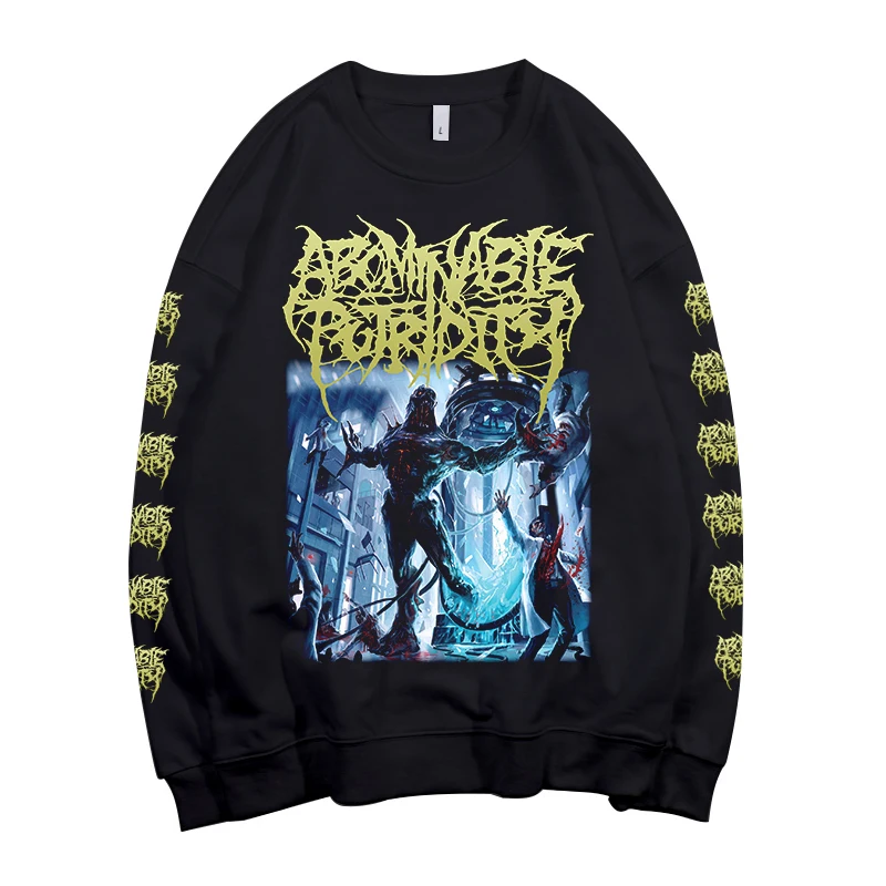 3 вида конструкций deathcore Abominable Putridity пуловер Толстовка Рок с капюшоном тяжелый