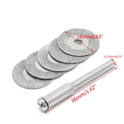 Disques de coupe en diamant de 18mm, 5 pièces, tige de foret pour lame d'outil rotatif 