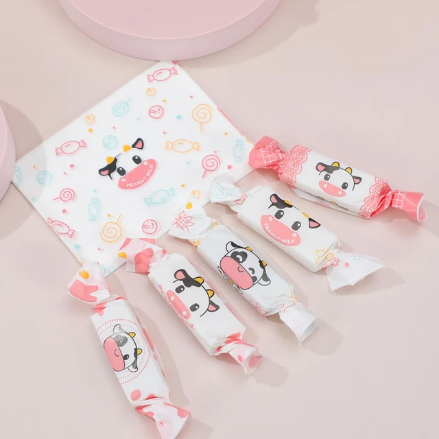 AQ Cute Cow Pattern Nougat Wrapping Paper For Baby Birthday Party Cartoon  Cow Soft Nougat Packaging