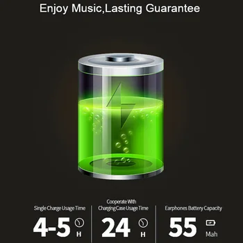 

M6S TWS Wireless Bluetooth Earbud Touch Control In-Ear Sports Headphone Black