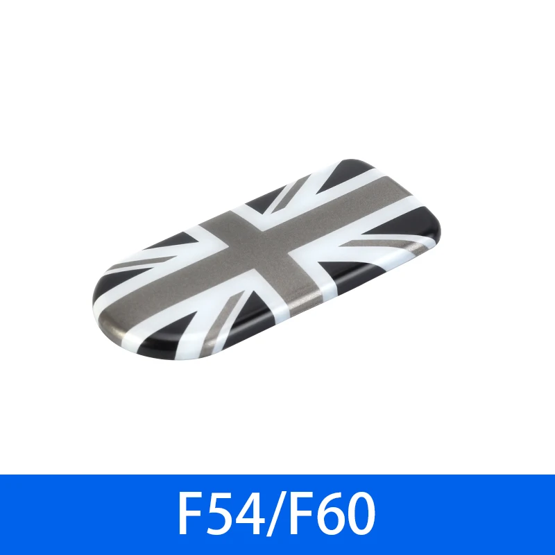 Car Glove box handle decoration Storage box cover sticker Car styling Accessories For MINI Clubman COOPER F54 F60 Countryman - Название цвета: Black grey flag
